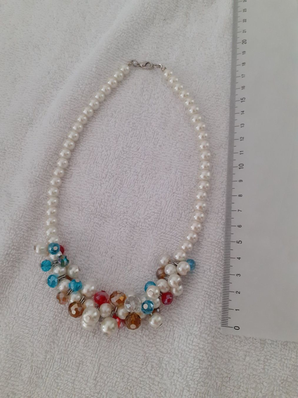 Catenine: Farbenfroh, Modeschmuck Kunst Perlenkette Vintage – Usato da Yverdon venduto da DerStorchUndDieBiene 1
