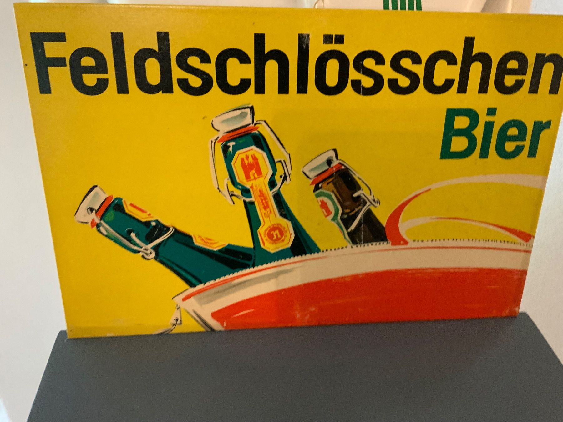 Feldschlösschen Insegne: Feldchlösschen  Schild - Rarität! – Usato da Willisau venduto da Minali 2