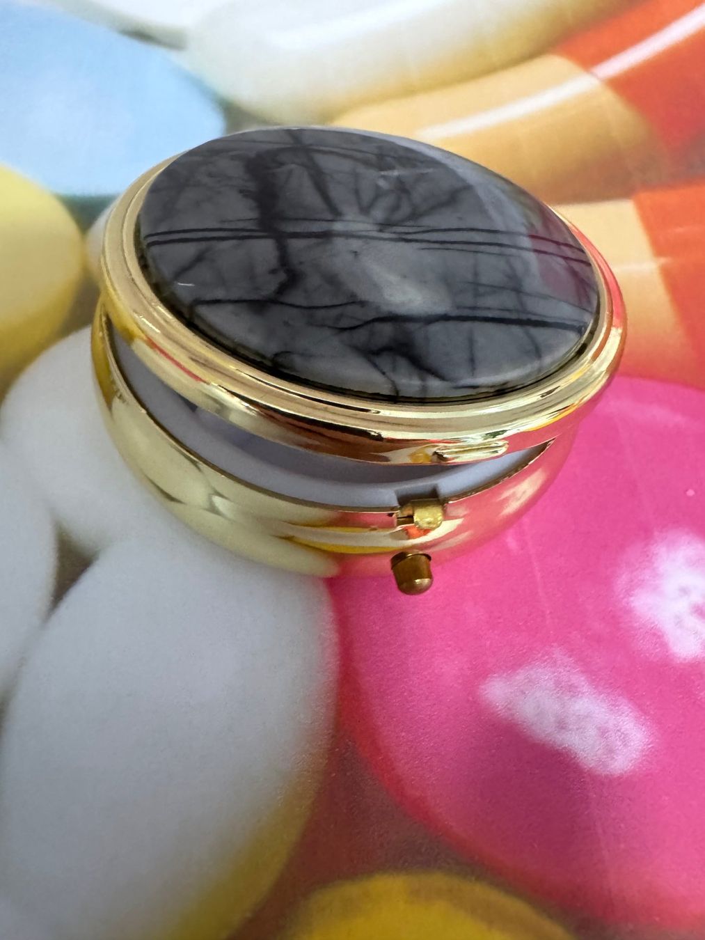 Minerali & Pietre curative: Pillendose / Picasso-Marmor Platte – Nuovo (secondo la descrizione) da Biberist venduto da tl-schmuck 1