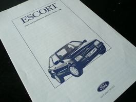 Ford Escort Preisliste 1.2.1988