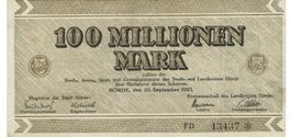 Hörde 100 Mil.Mark 20.09.1923 SS++-VZ