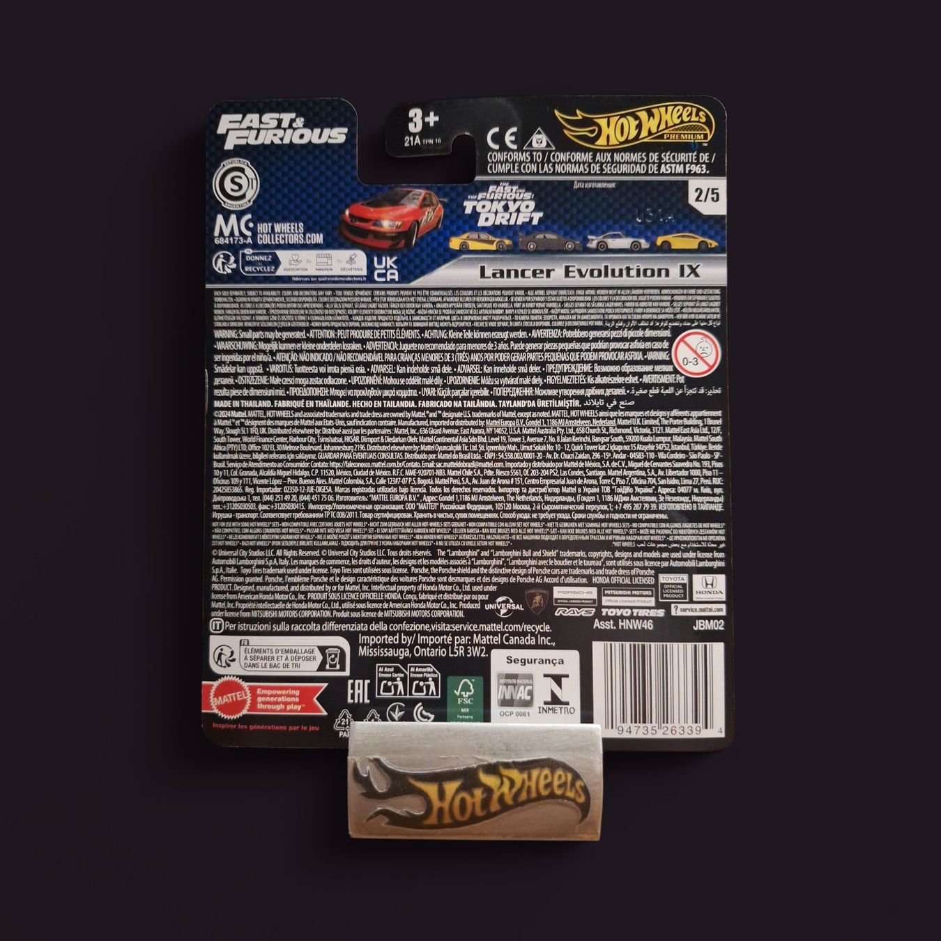 Hot Wheels Modellini d'auto: HW Premium Fast and Furious 2025 Mix 4 Lancer Evolution IX – Nuovo e nell'imballaggio originale da Adlikon venduto da Mmartin0 1