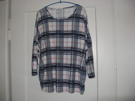 langärmliges Shirt, Bluse Gr. 48 kariert