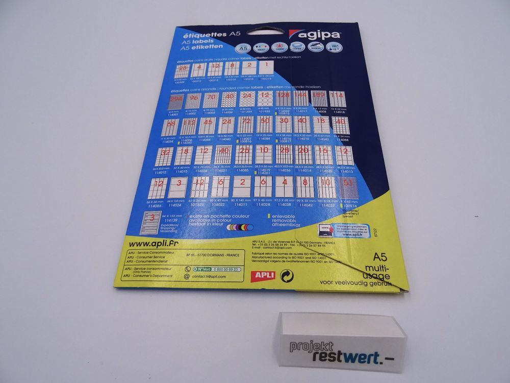 Etiketten A5 von AGIPA (Neu und originalverpackt) in Bülach für CHF 1 ...