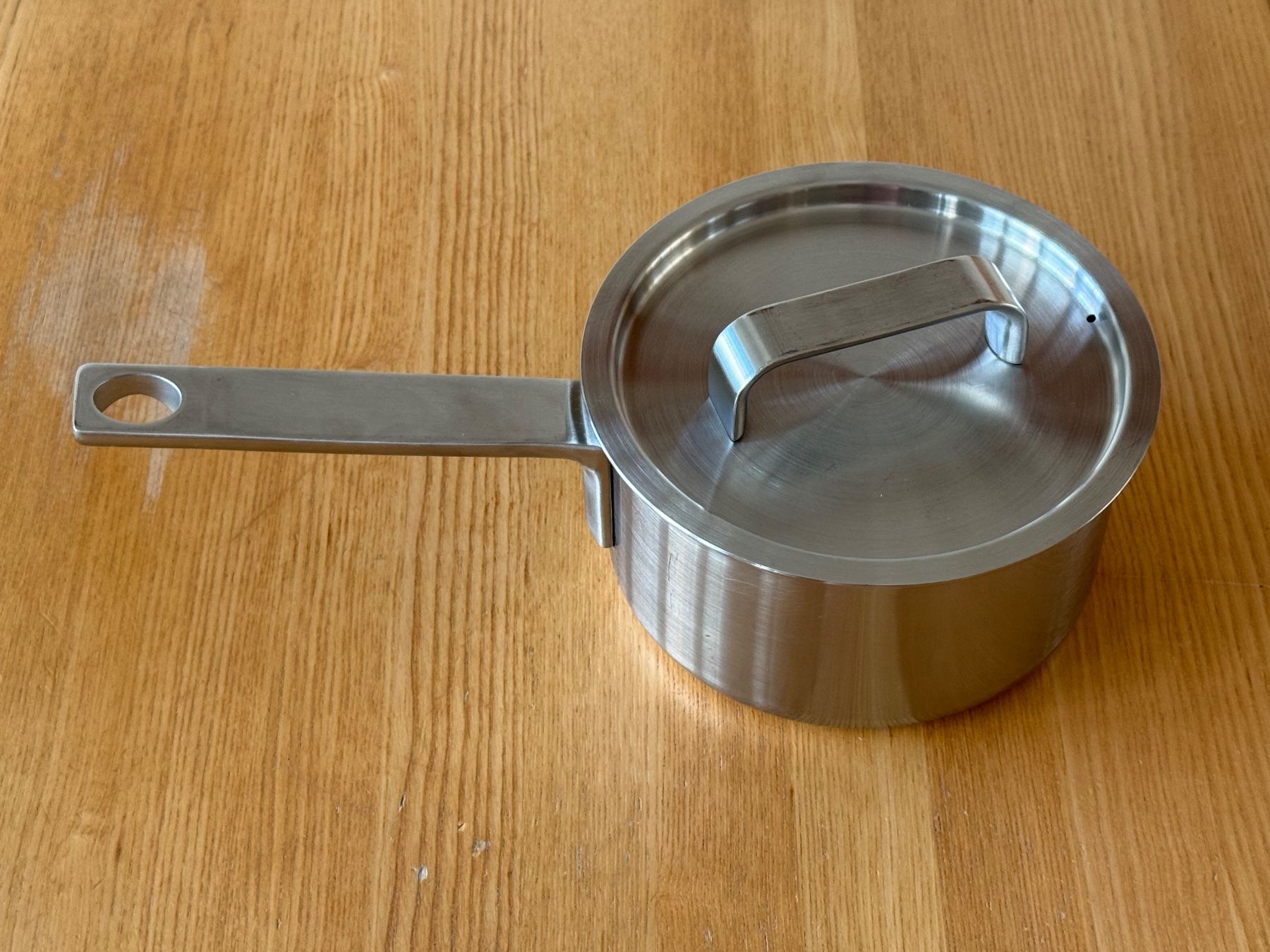 Migros Padelle: Pfanne mit Deckel, Edelstahl, 16 cm – Usato da Horgen venduto da Xhystos