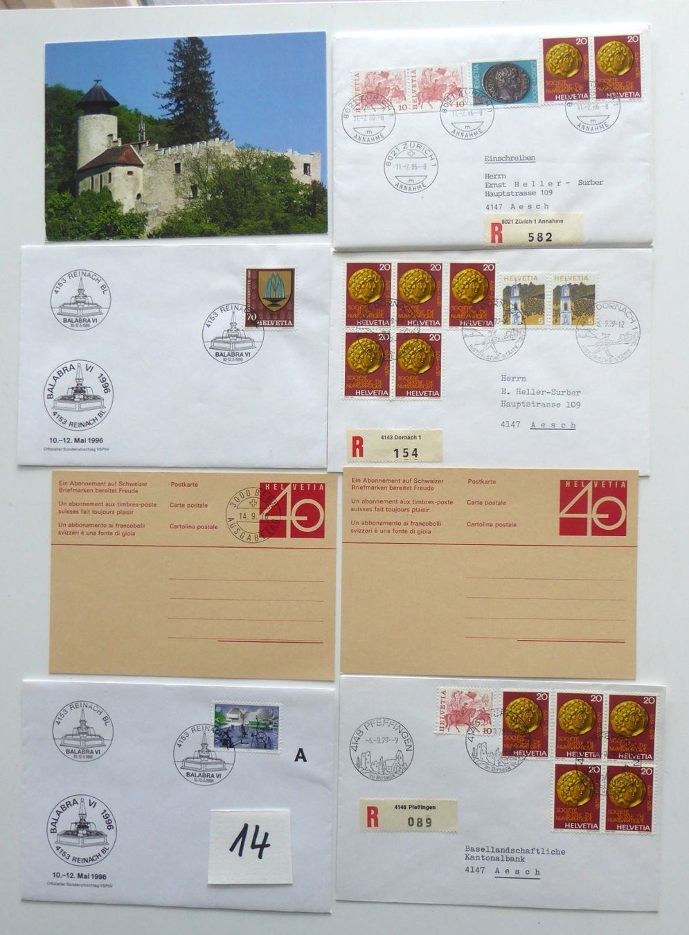 Tutti i francobolli: Diverse 1. Tagsbriefe, Flugpostbriefe, Belege etc – Usato da Aesch BL venduto da Kauri1