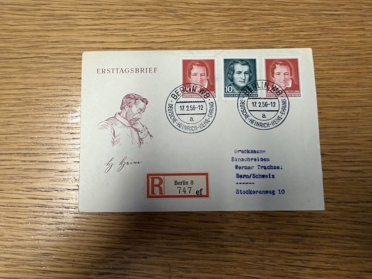Tous les timbres: Ersttagsbrief 17.2.1956 Berlin  – D'occasion à Murgenthal par Tina_4055