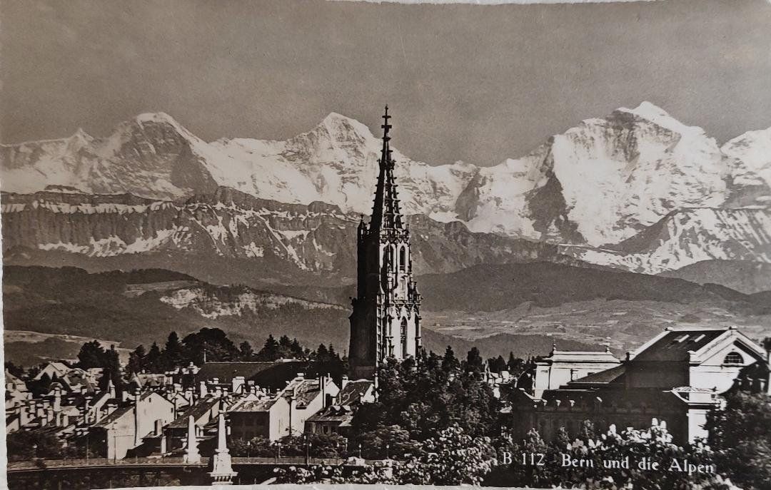 Cartoline postali: BERN   und die Alpen – Usato da Delémont venduto da Domdom1