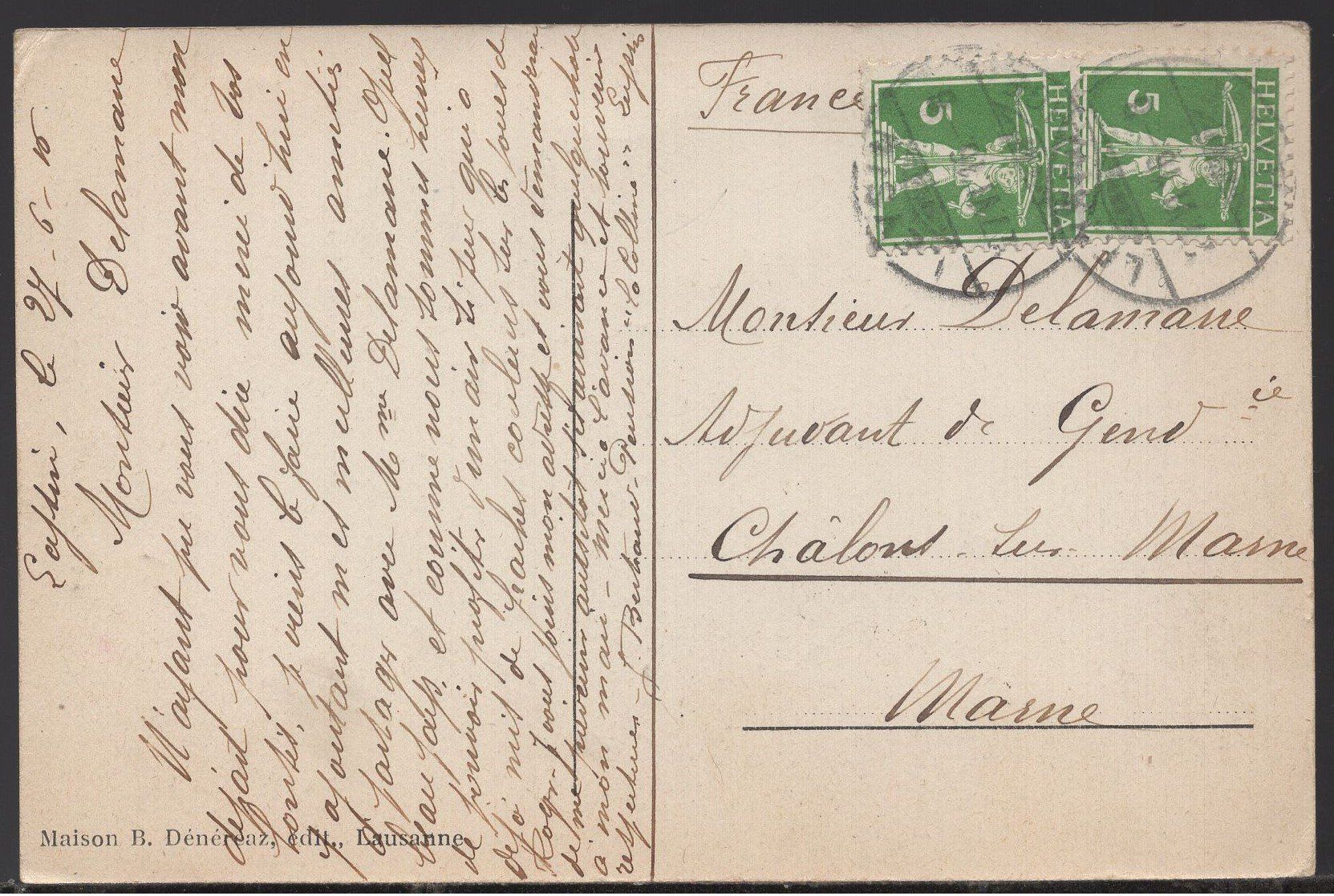 Cartoline postali: Leysin - Vue génerérale   1916 – Usato da Aarau venduto da kufi44 1