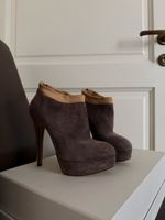 Suede Leather Stiletto Ankle Boots