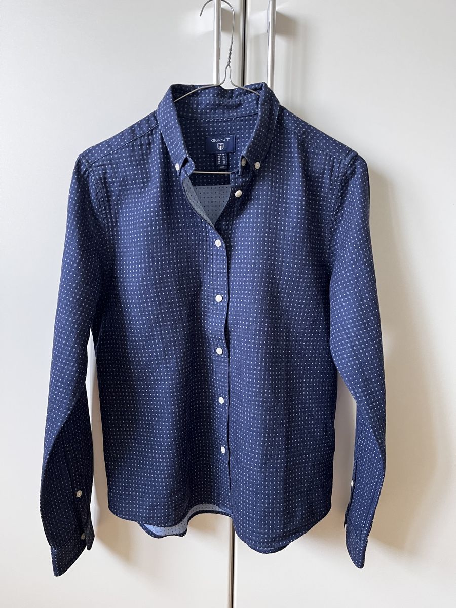 Gant Camicette: GANT Hemd, Gr. 36, Dunkelblau mit Muster – Usato da Zürich venduto da Kleanthy