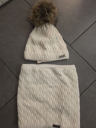 PAC Mütze und Schlauchschal beige One Size guter Zustand
