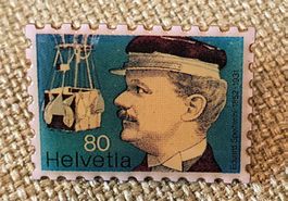 A768 - Pin PTT Helvetia Briefmarke