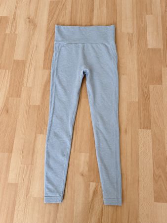 Sport Leggings grau hoher Bund 