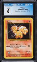 Vintage 1999 Pokemon Base Set Vulpix #68 CGC 6 EXMT