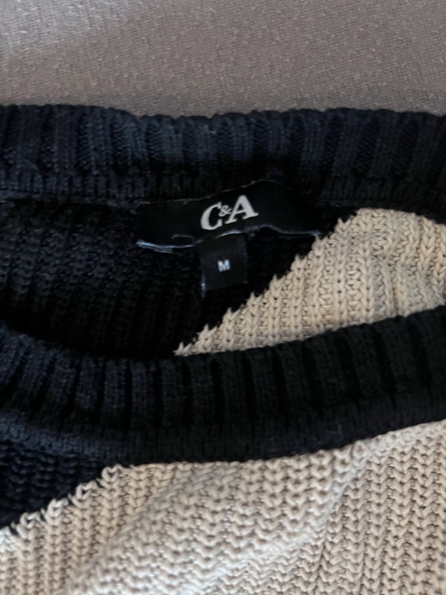 C&A Maglioni & Felpe: C&A Strickpullover Gr. M, schwarz-weiss gestreift – Nuovo (secondo la descrizione) da Eiken venduto da Lera.24 1