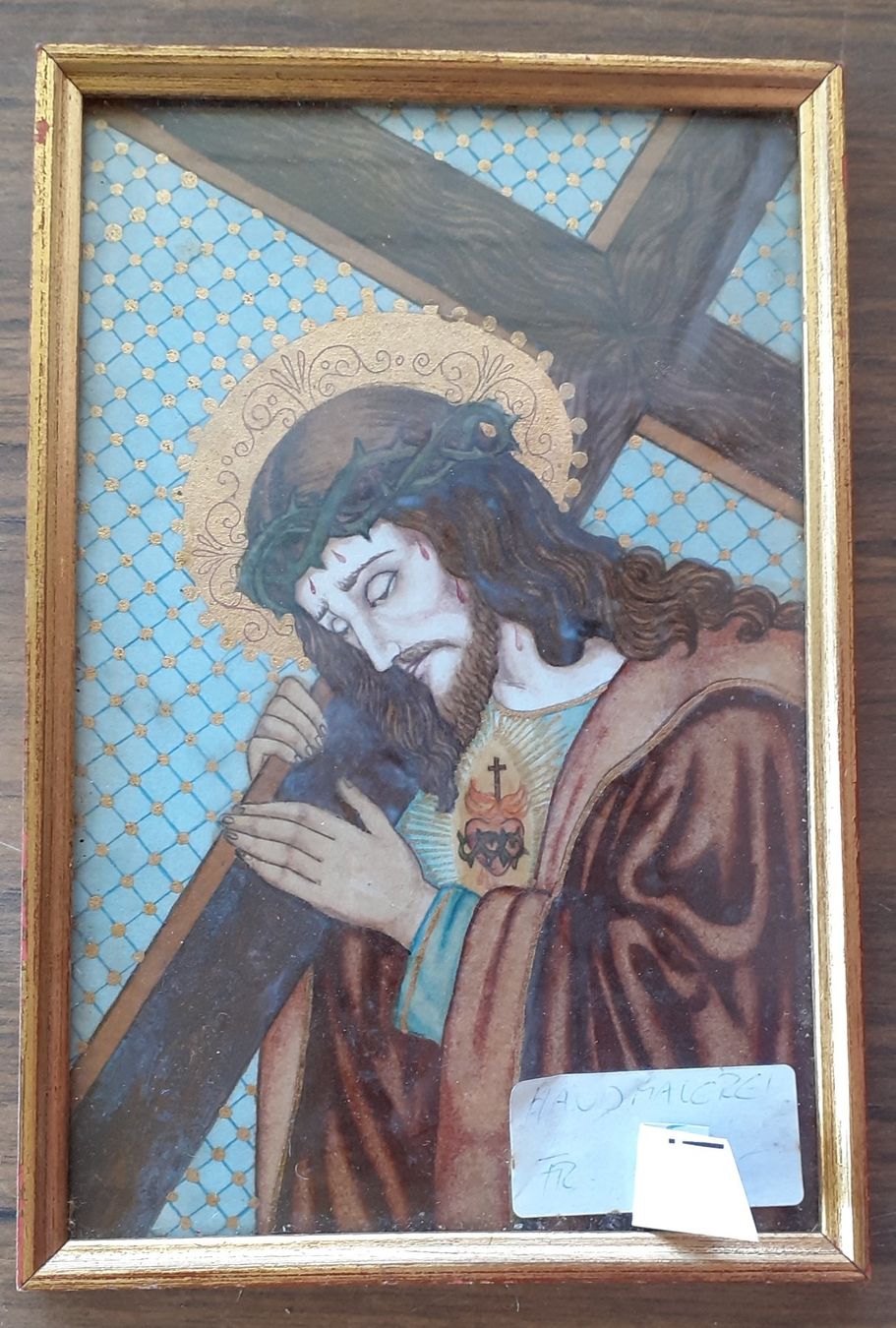 Dipinti: Gemälde Jesus mit Kreuz – Usato da Mörschwil venduto da antiksalon21