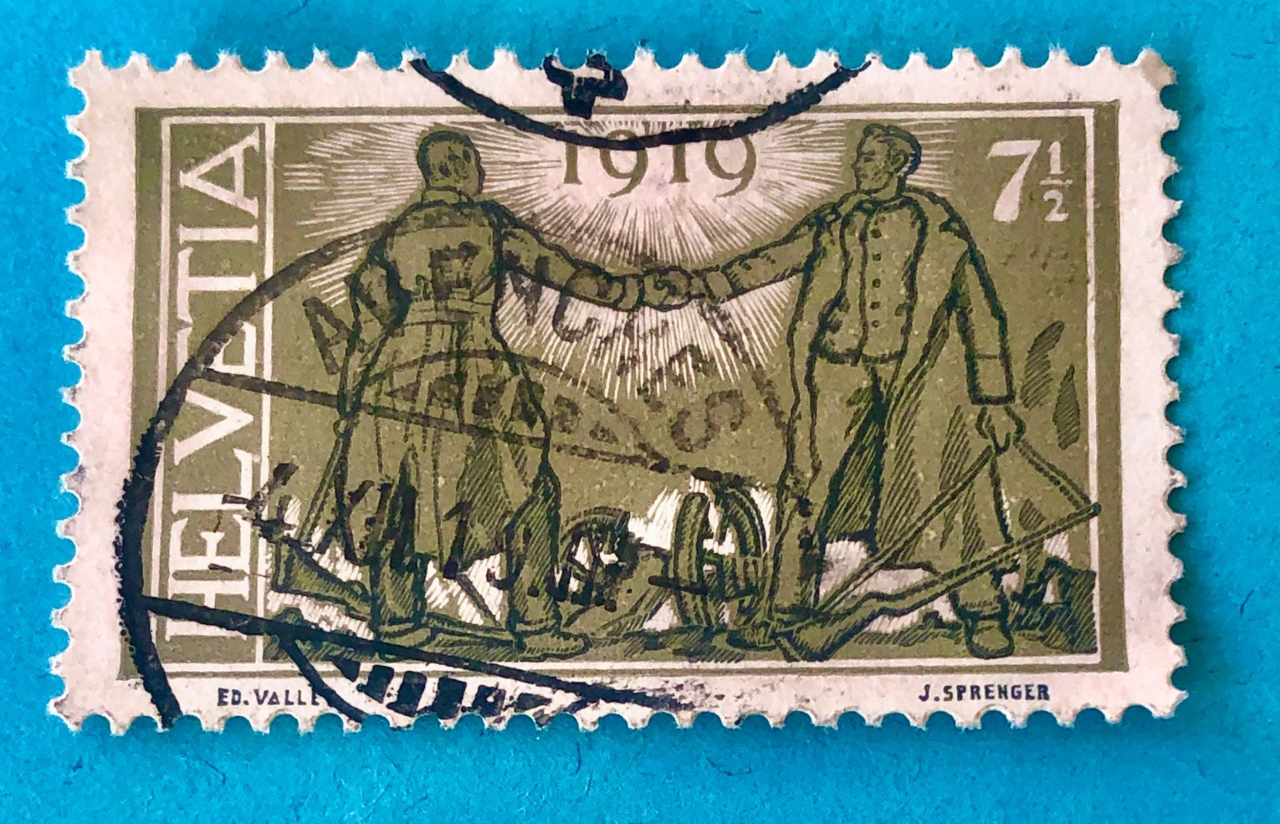 Tutti i francobolli: Nr.143 Friedenmarken GESTEMPELT  1919    – Usato da Aarau venduto da Billa007
