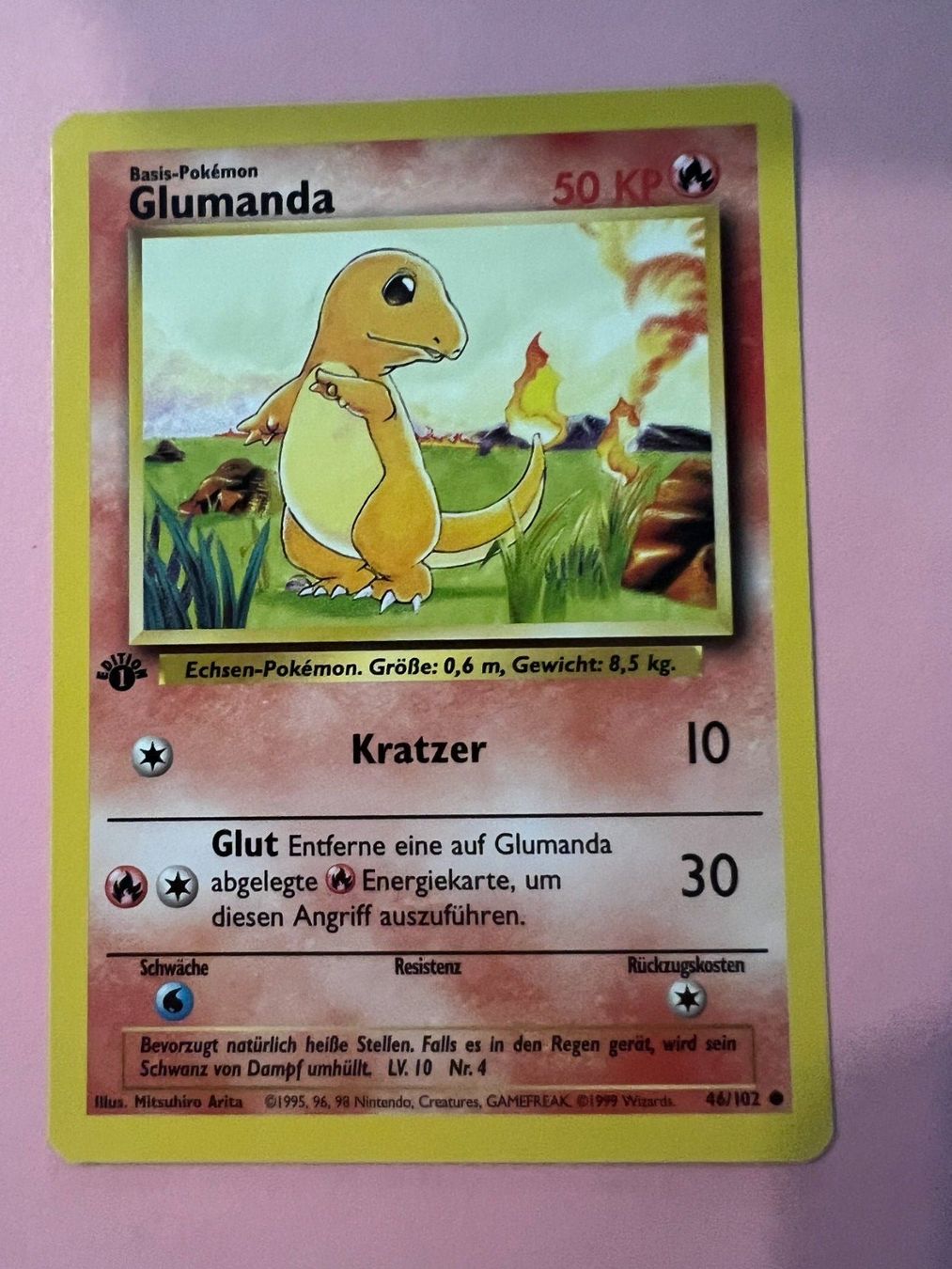 Pokémon Cartes à collectionner: Glumanda 46/102 DE Base Set 1. Edition – Neuf (Voir description) à Reinach BL par bermuda-dreieck