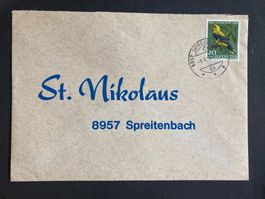 Schweiz 1969 20Rp Pirol Pro Juventute 1.Tagsbrief aus Bedarf