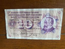 Billet suisse banknoten 07,02 1974