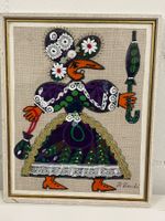 Seltenes BASLER FASNACHT Bild "Vogelfrau"