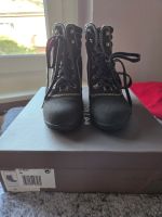 Bottines noires à lacets Laura Conti, taille 38,