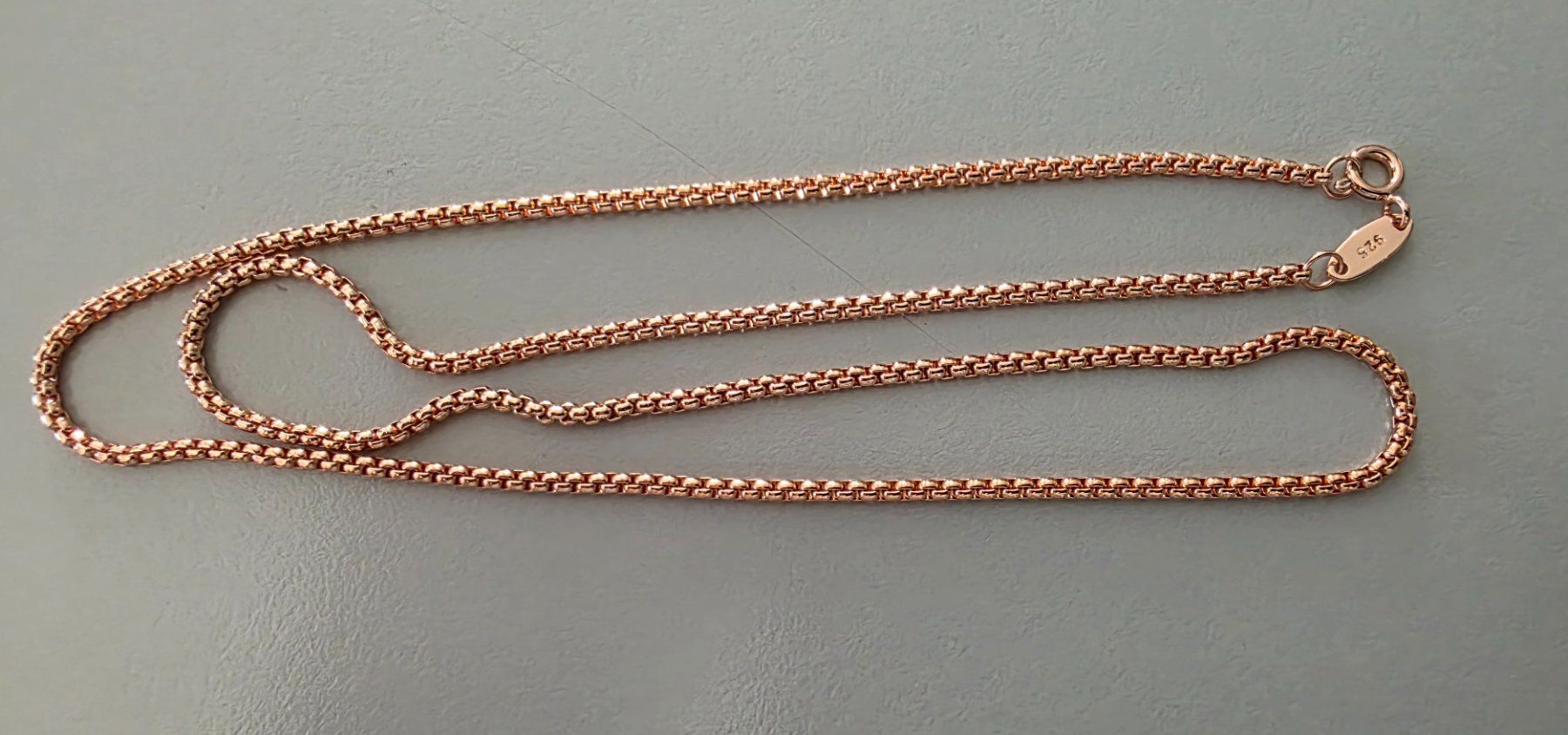 Catenine: Halskette Rosegold 53 cm Silber 925 – Usato da Madetswil venduto da triforuz 1