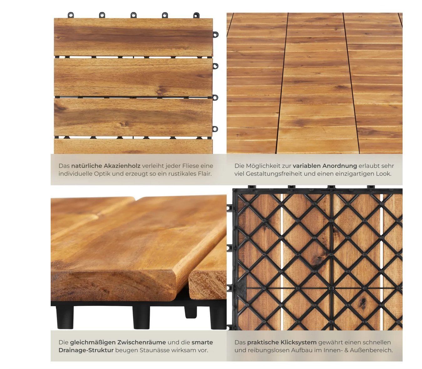 Rivestimenti per pavimenti: 20er Set Terrassenfliesen Tabula mit Klicksystem – Nuovo (secondo la descrizione) da Steinhausen venduto da Retourenprofis 3
