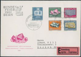 1961 - Pro Patria - Bundesfeier - Brief - 1. August