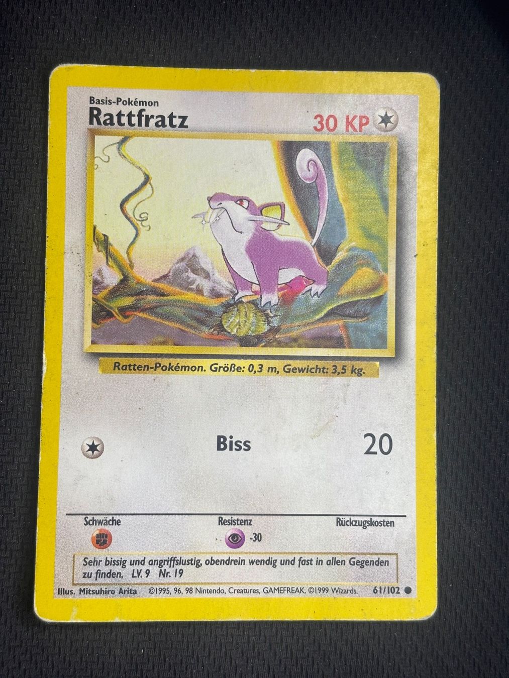 Pokémon Carte collezionabili: Pokemon Rattfratz 61/102 WOTC Base Set DE – Usato da St. Gallen venduto da KantoKarten