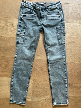 Street One Damen Jeans Gr. 29/30 Grau/khaki, Top Zustand!