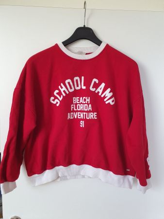 Pull&Bear College-Sweatshirt, rot, Gr. M – Top Zustand!