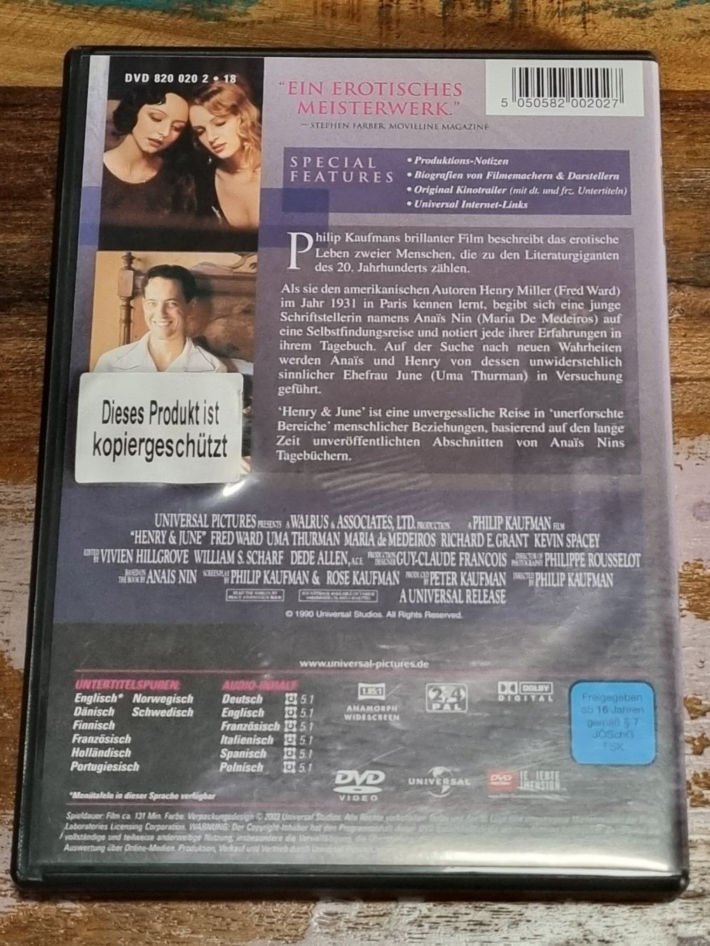 Tutti i DVDs: Henry & June, DVD Erotik – Usato da Winterthur venduto da Belzarek 1