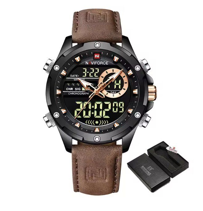 Orologi: Herren Quartz Uhr mit Lederarmband – Nuovo e nell'imballaggio originale da Geneve venduto da Titi2008 8
