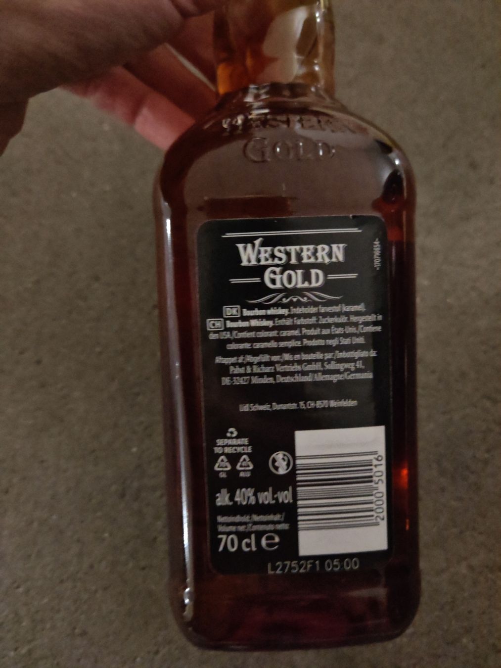 Spirituosen: Western Gold Kentucky Bourbon Whiskey – Neu und originalverpackt aus Unterlunkhofen von foexel88 1