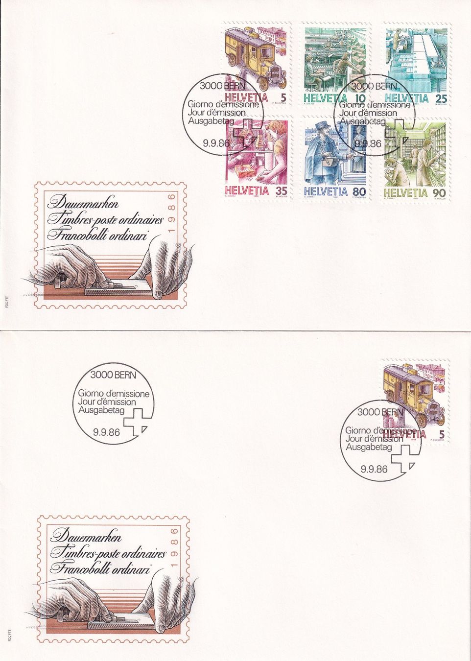 Tutti i francobolli: Lot 13 Briefe FDC 1986 - 1987 – Usato da Rossa venduto da becky05