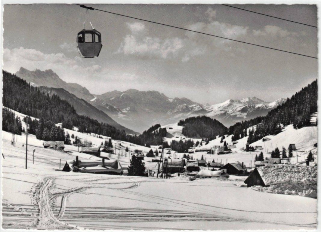 Ansichtskarten: Col des Mosses - Gondelbahn Pic Chaussy – Gebraucht aus Binningen von Mountainrider
