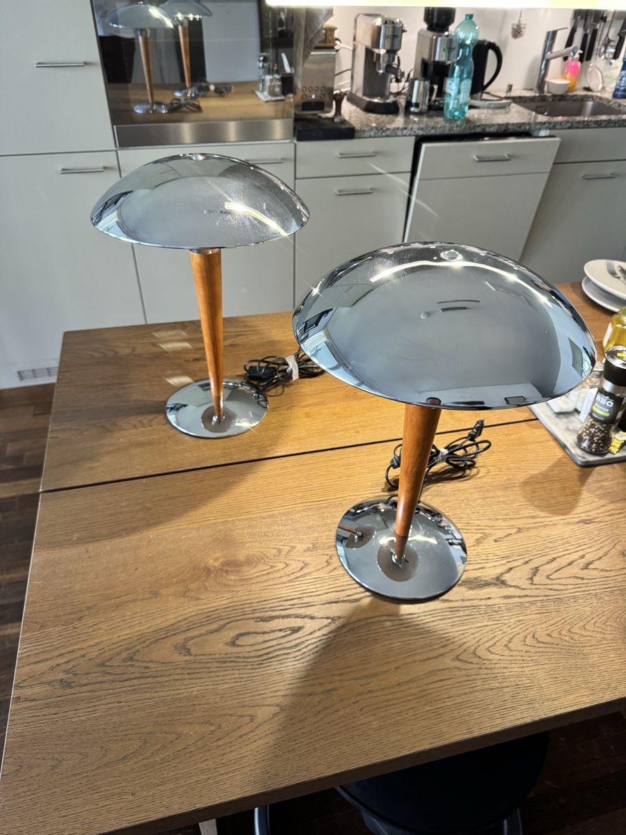 Lampade: 2x Mushroom Lampen Mid Century Chrom – Usato da Glattpark(Opfikon) venduto da ale_mg8x 2
