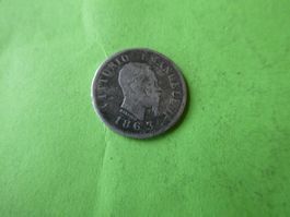 Italien 1863, 50 Centesimi - Silber