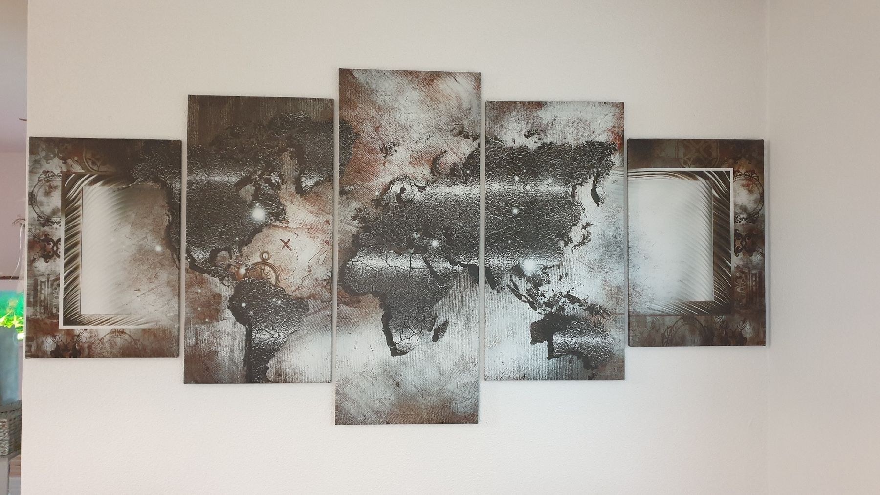 Foto & Immagini: 5-Teiliges Bild Weltkarte – Usato da Wetzikon ZH venduto da Patrick781 1