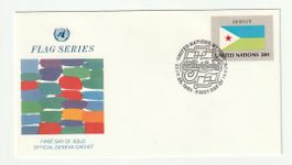 Ersttagsbrief UNO Flag Series Dschibuti 1981 gestempelt