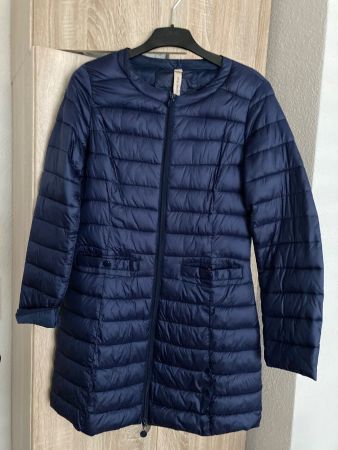 Damen Steppmantel Gr. S Übergang blau, leicht