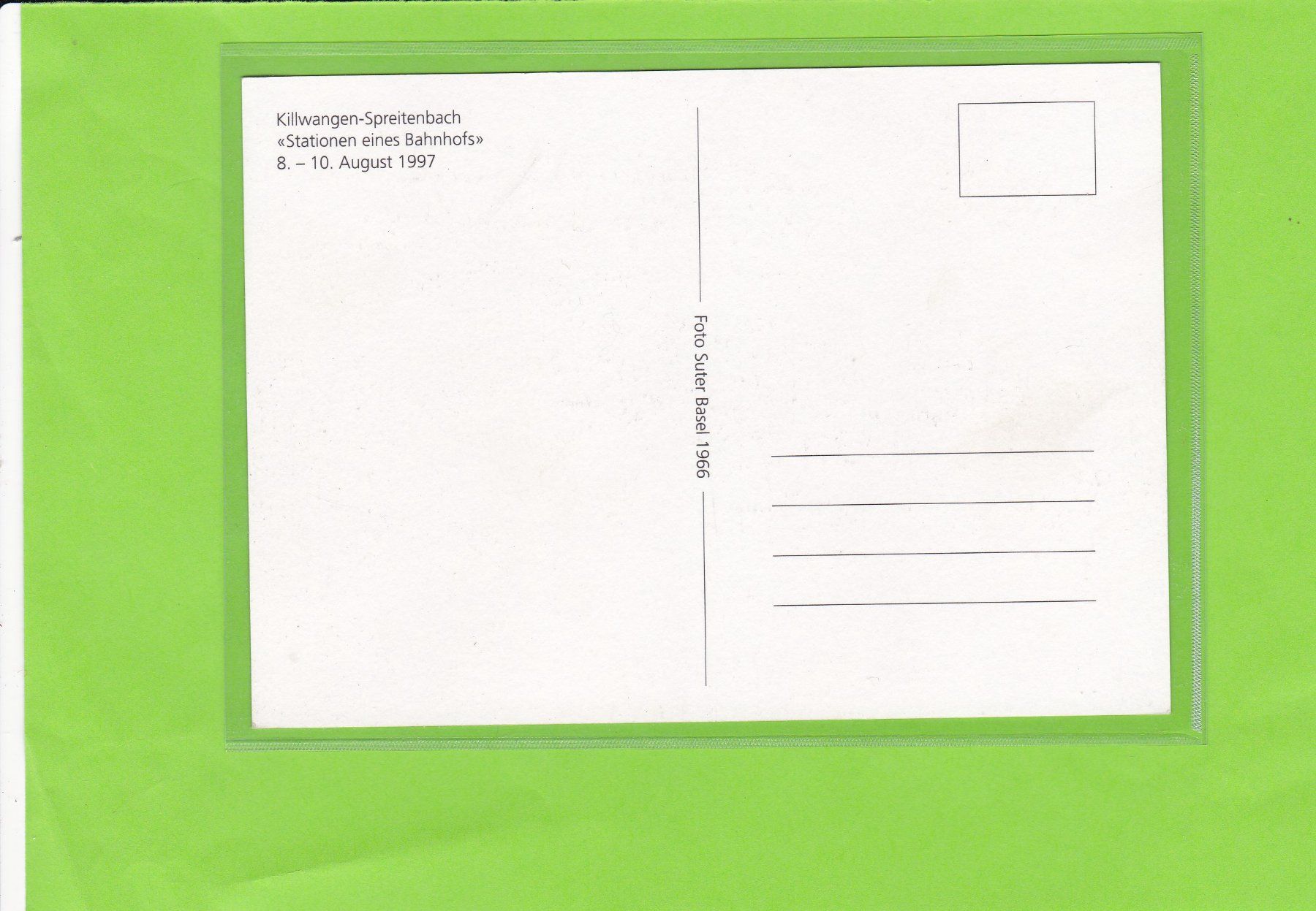 Cartoline postali: Killwangen-Spreitenbach-Bahnhofgebäude – Usato da St. Peterzell venduto da neckertal 1