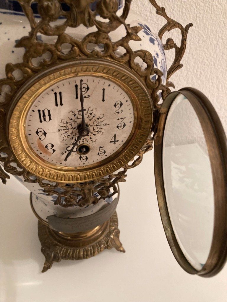 Orologi da terra & Orologi da parete: Antike Kaminuhr Delft/Holland – Usato da Wohlen b. Bern venduto da Titus55 6