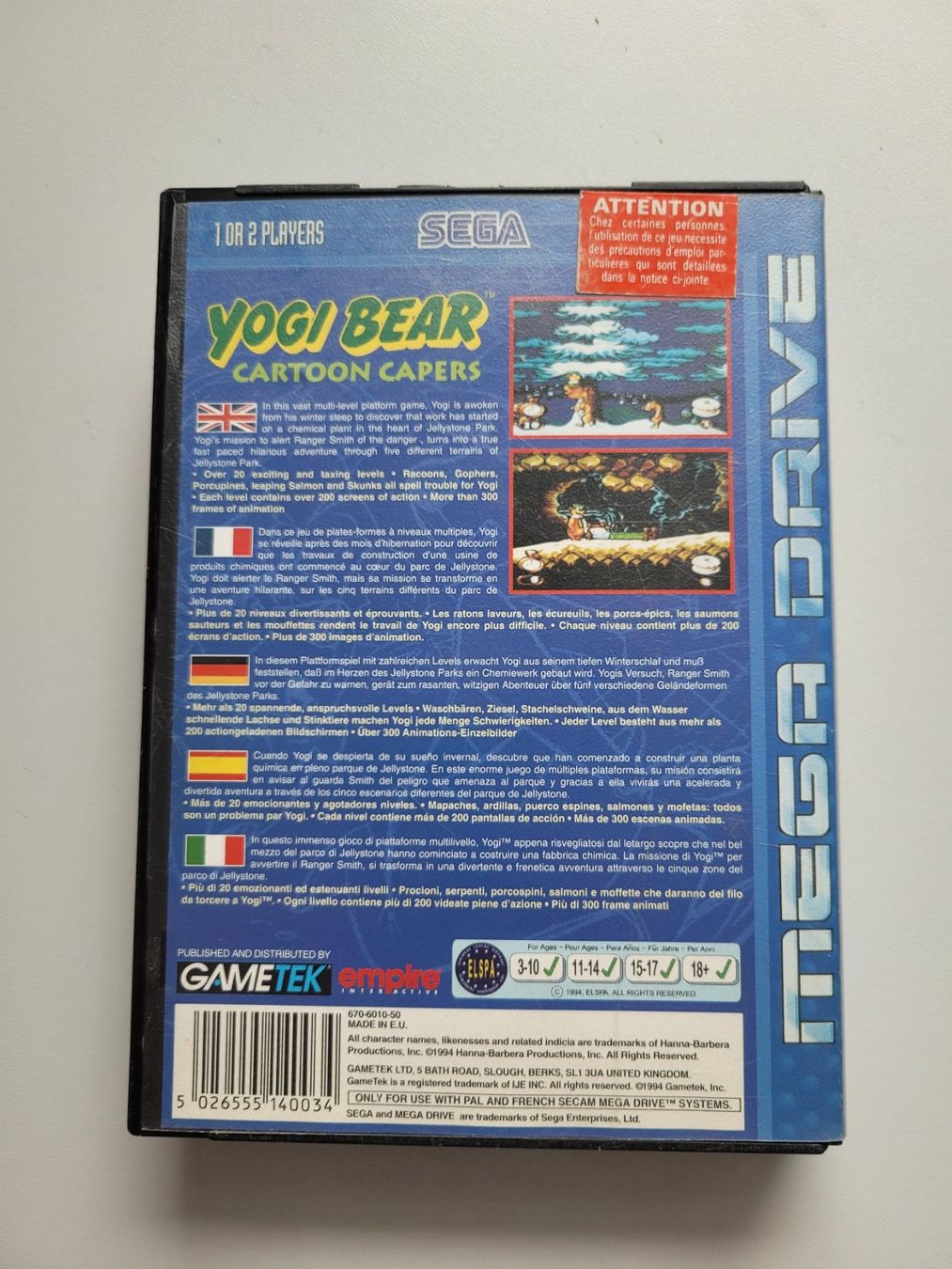 Giochi: Yogi Bear (Mega Drive) – Usato da Uezwil venduto da -Retrogames- 1