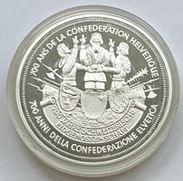 schöne 5 Silber-Unze (155,5 Gramm) 999 Fine Rütlischwur