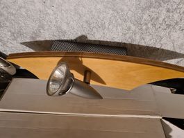 Deckenlampe/- Spot Holz/Chrom