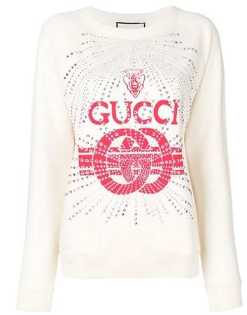 Gucci Strass Sweatshirt Pullover Gr M