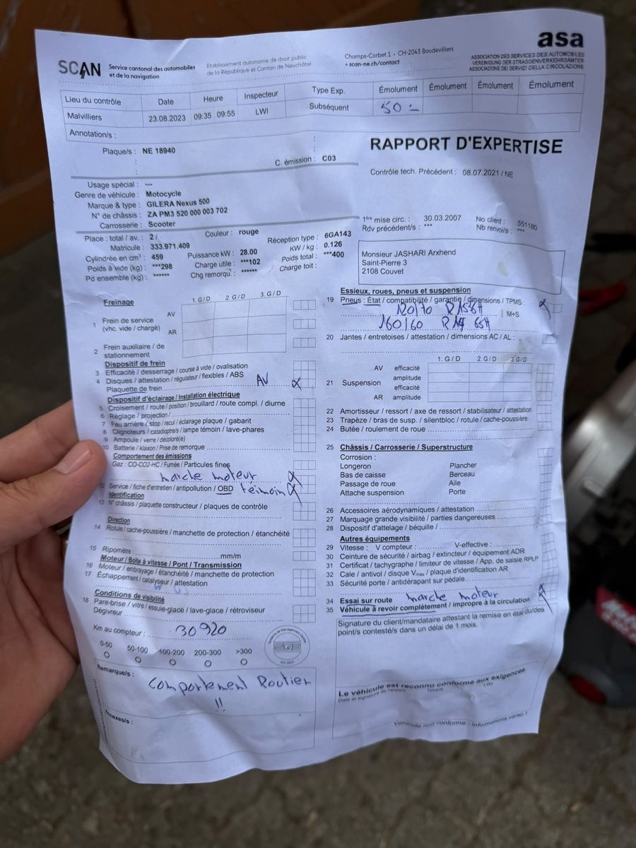 Gilera Scooters: Gilera Nexus 500 – D'occasion à Couvet par ble_l5fl 1